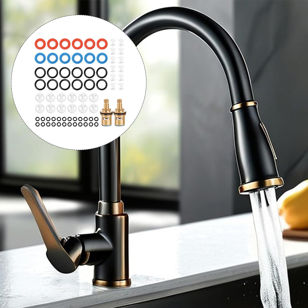 Silicone Tap Washer - 2 Pack Brass Tap Cartridge with