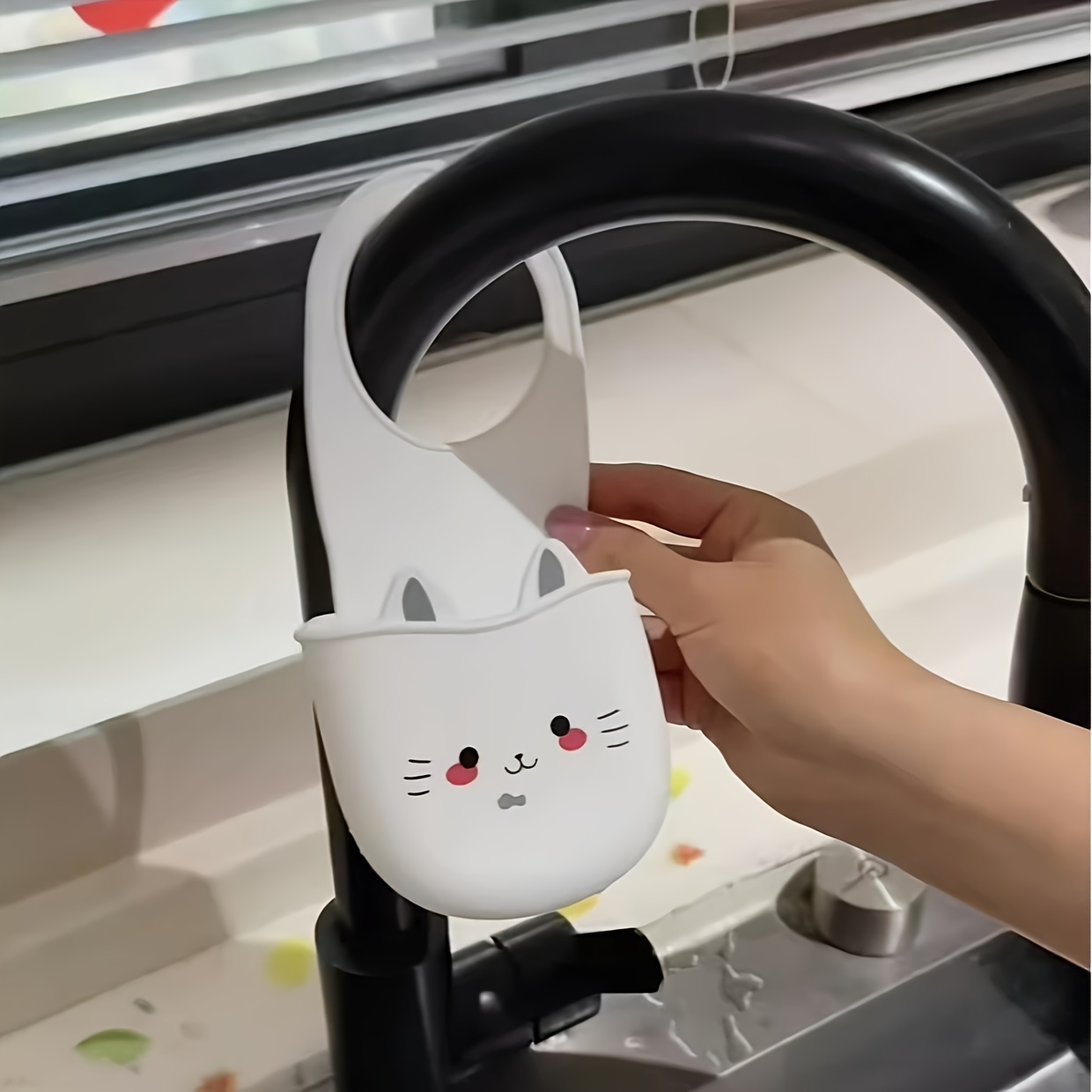 2Pcs Cute Cat Silicone Faucet  - Silicone Tap Washer review and price